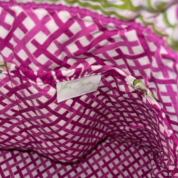 Vera Bradley Julep Tulip Print Medium Tote Pink Green Floral - Picture 6 of 7